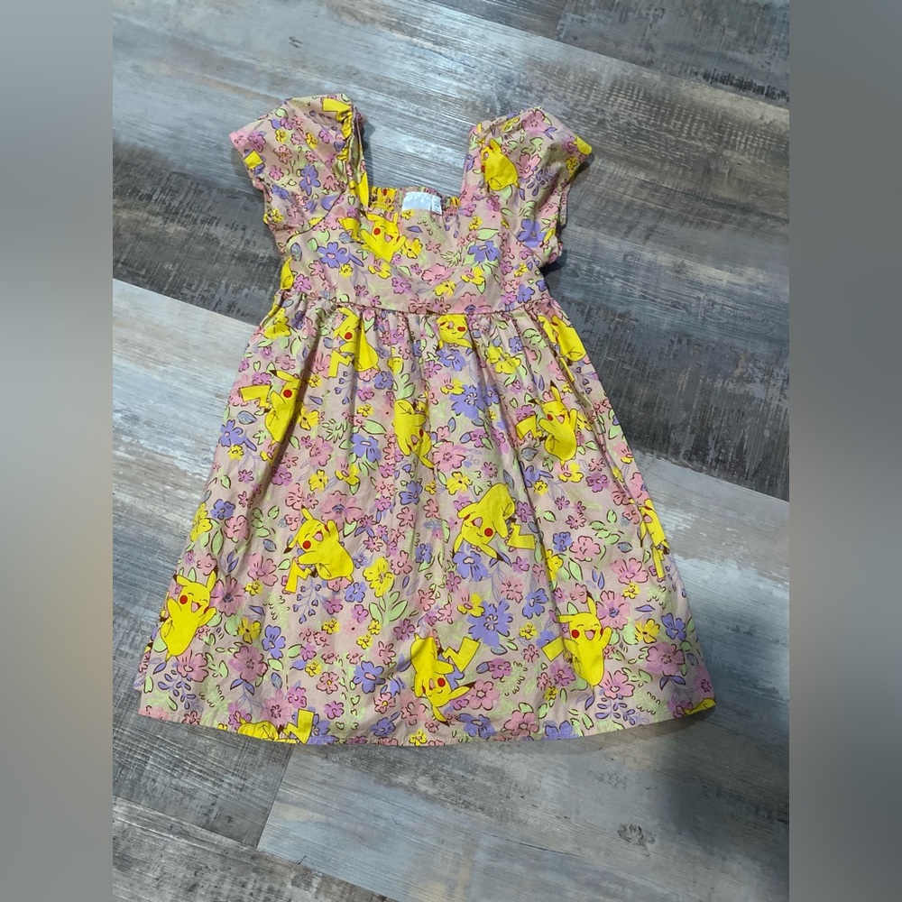 Colorful Pikachu Floral Dress